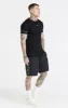 Black Retro Elastic Cuff T-Shirt sold by Siksilk