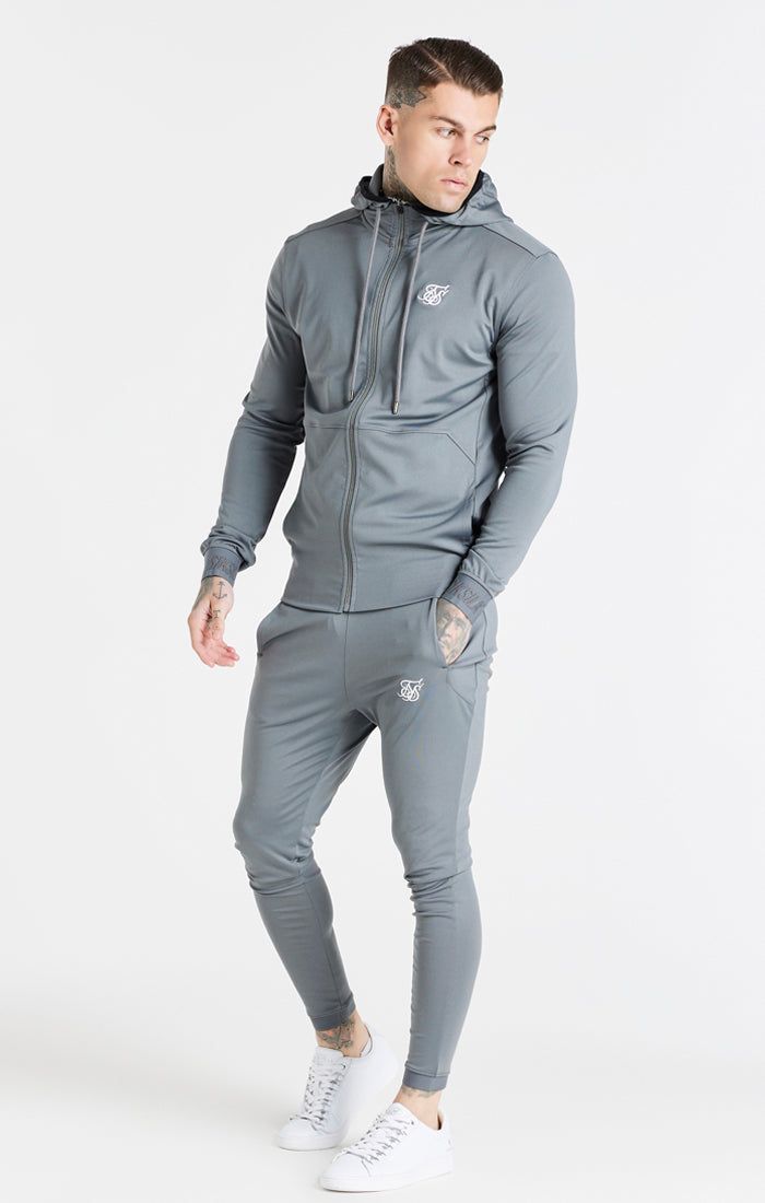 Grey Zip Through Hoodie sold by Siksilk product image thumbnail 4