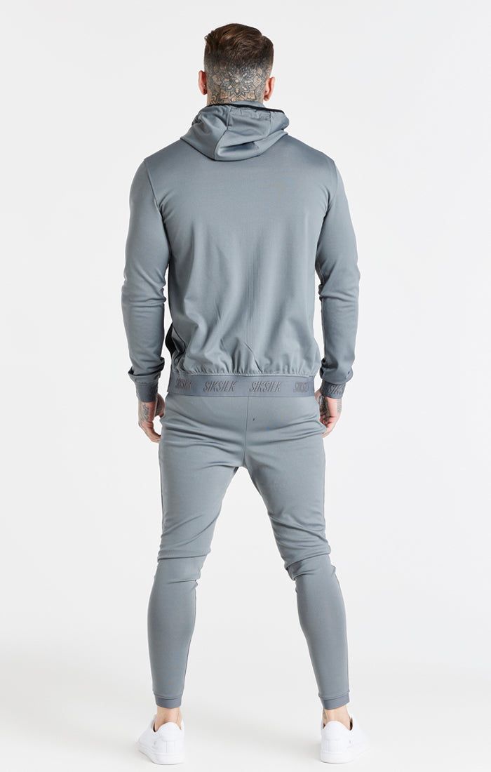 Grey Zip Through Hoodie sold by Siksilk product image thumbnail 5