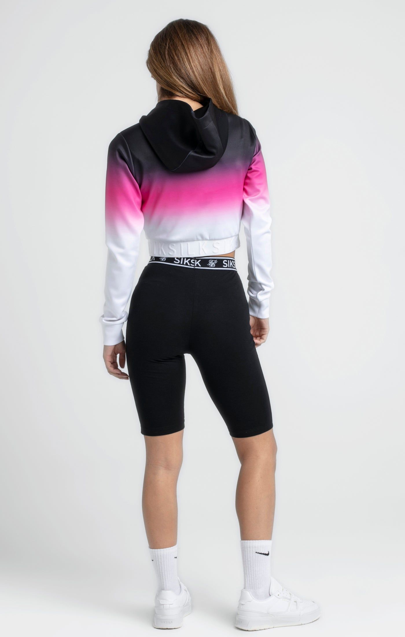 Black Fade Crop Hoodie sold by Siksilk product image thumbnail 5