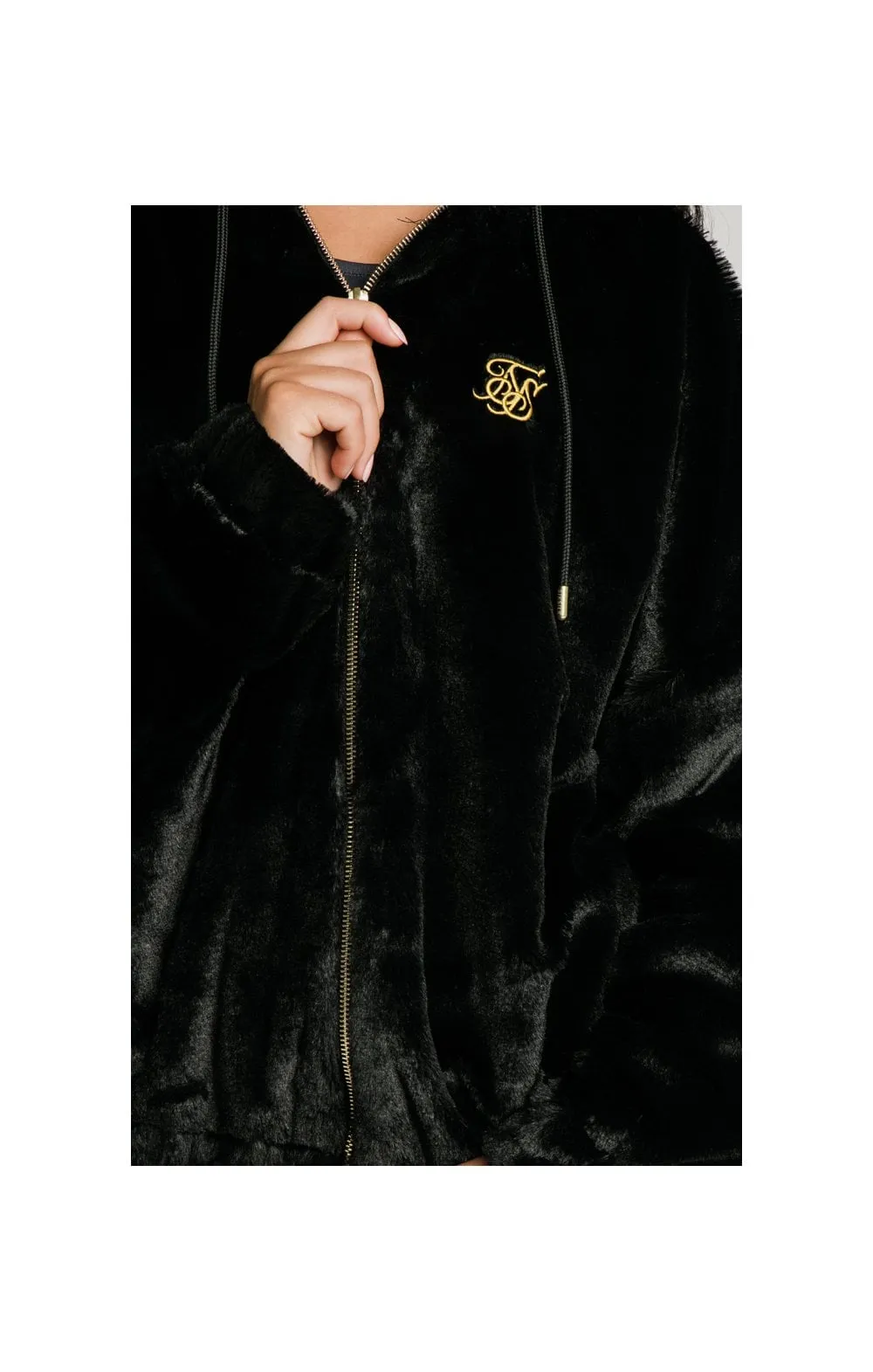 SikSilk Luxury Faux Fur Jacket - Black sold by Siksilk product image thumbnail 2