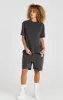 Black Embossed Relaxed Fit T-Shirt sold by Siksilk