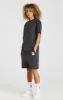 Black Embossed Relaxed Fit T-Shirt sold by Siksilk