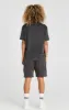 Black Embossed Relaxed Fit T-Shirt sold by Siksilk