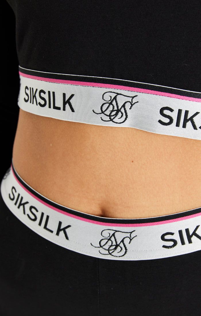 Black Crop T-Shirt sold by Siksilk product image thumbnail 3