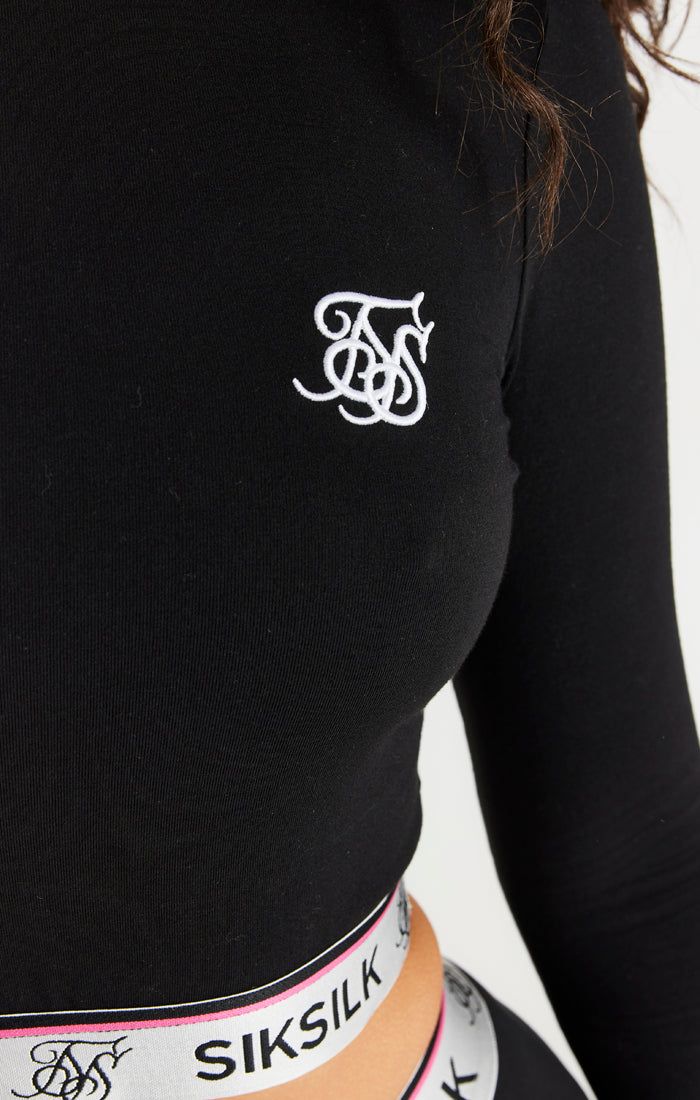 Black Crop T-Shirt sold by Siksilk product image thumbnail 2