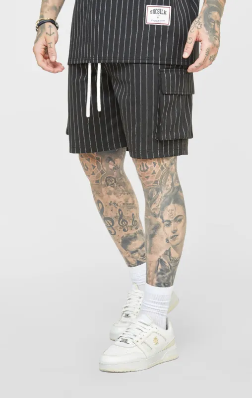 Black Anniversary Basketball Cargo Short sold by Siksilk