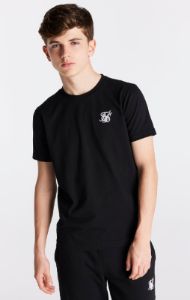 Boys Black Essentials Short Sleeve T-Shirt sold by Siksilk