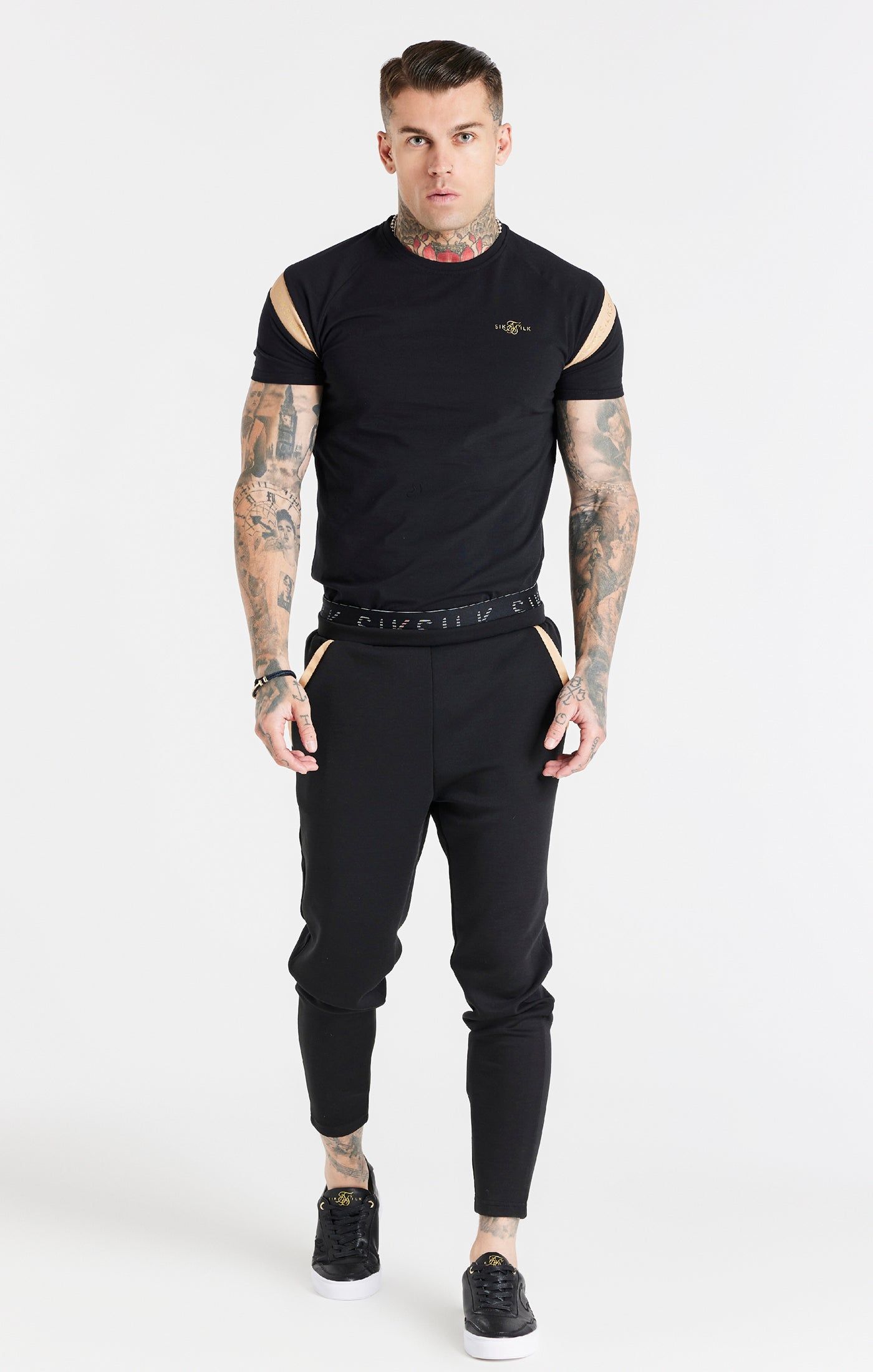 Black Sport Muscle Fit T-Shirt sold by Siksilk product image thumbnail 3