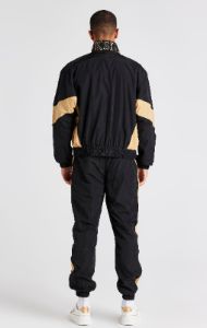 Black Paneled Track Pant sold by Siksilk
