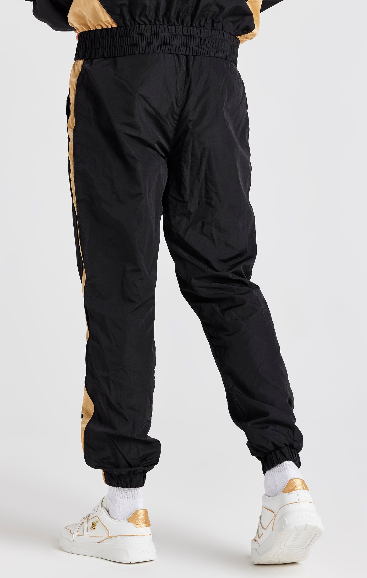Black Paneled Track Pant sold by Siksilk product image thumbnail 4