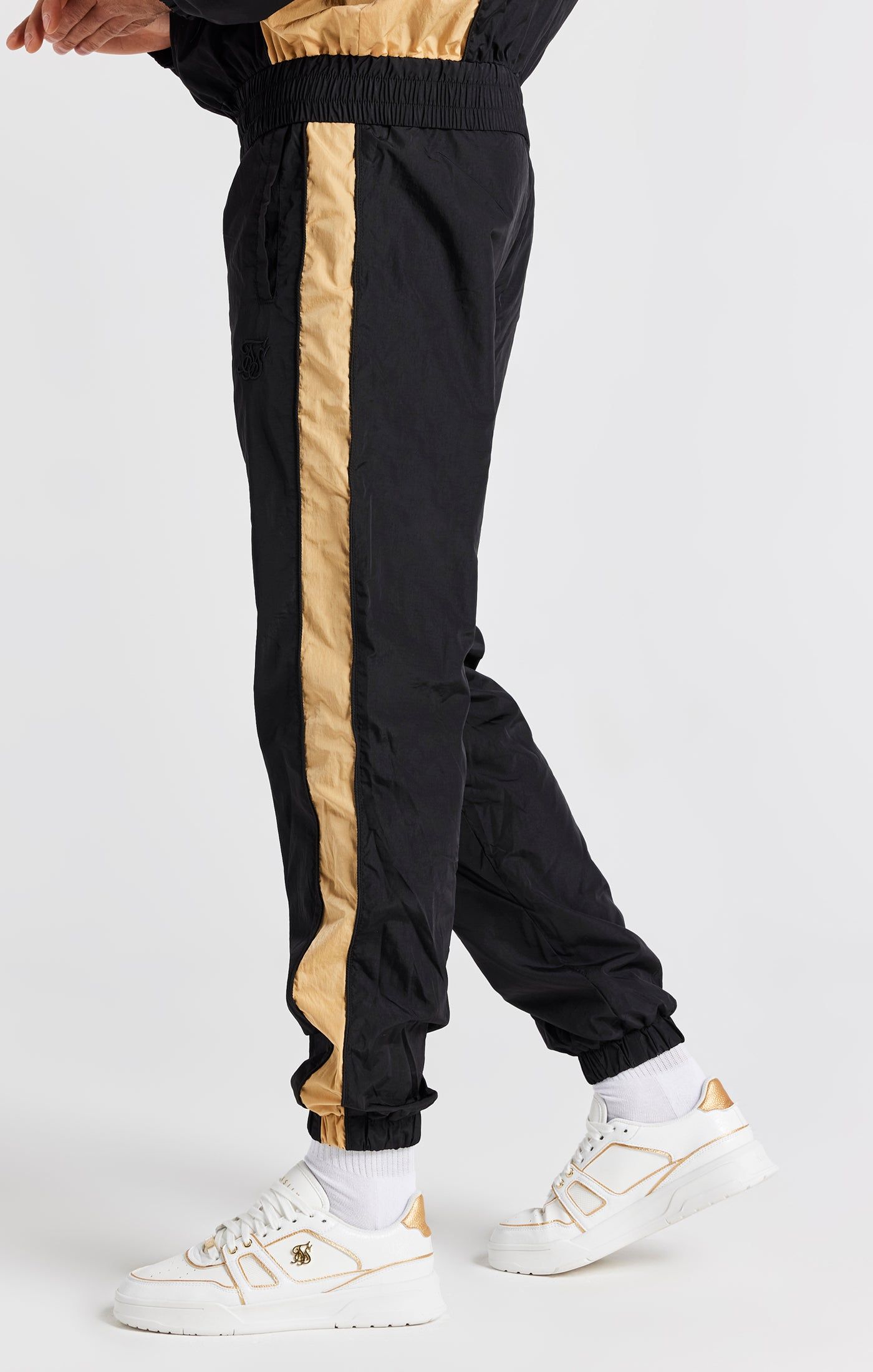 Black Paneled Track Pant sold by Siksilk product image thumbnail 2