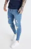 Messi X SikSilk Messi Distressed Skinny Jeans - Midstone sold by Siksilk
