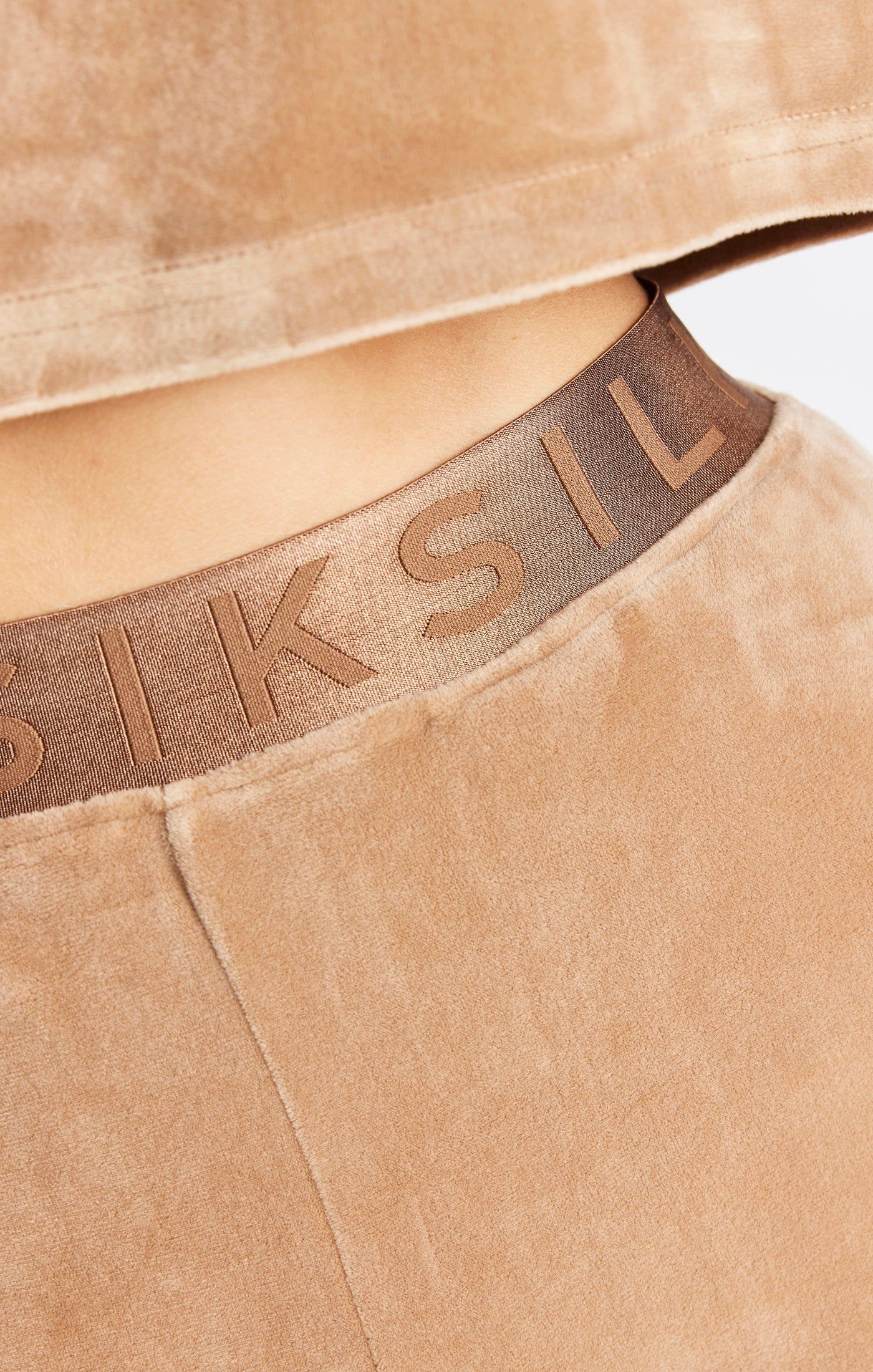 Gold Velour Cropped T-Shirt sold by Siksilk product image thumbnail 2
