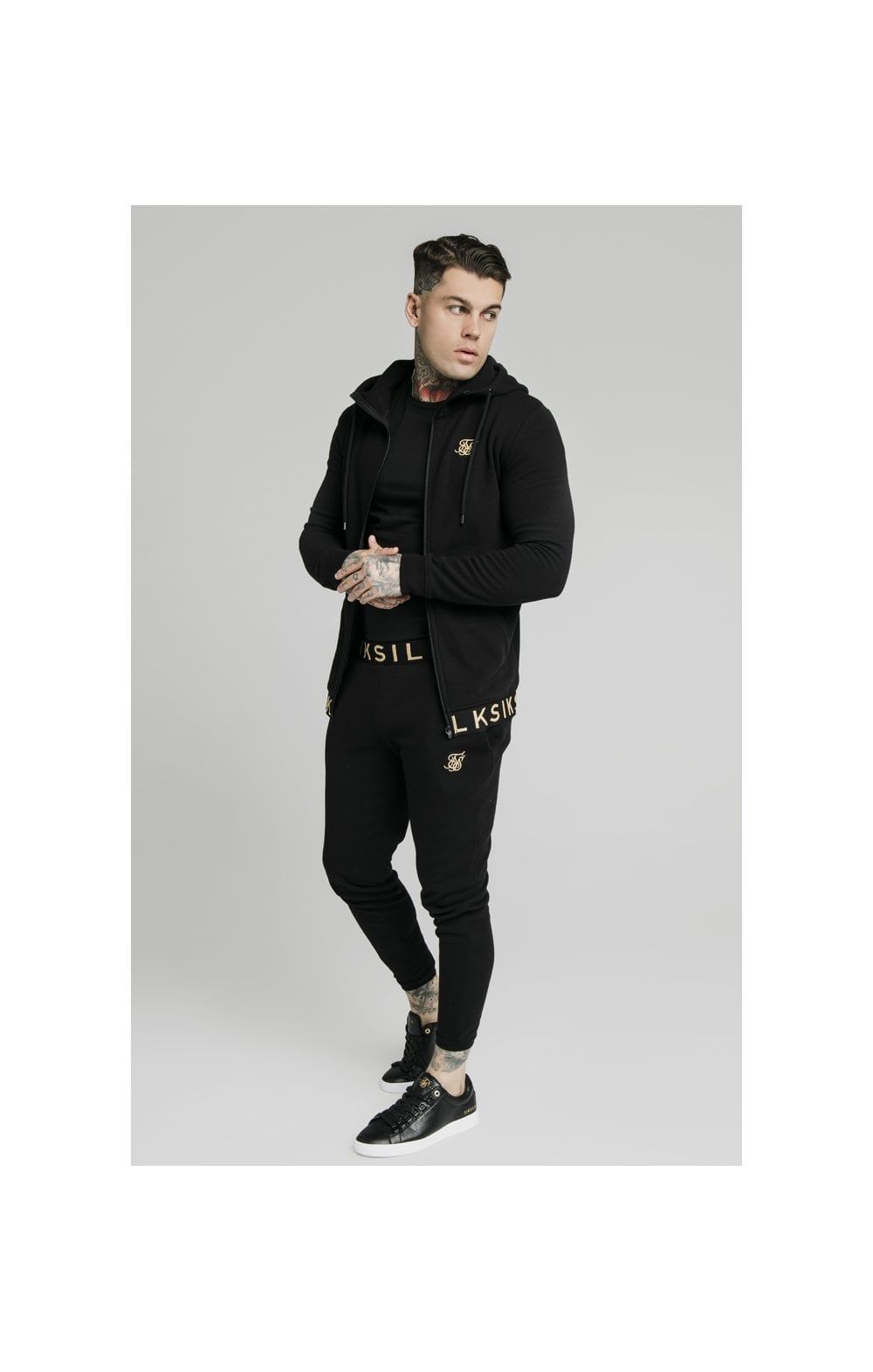 SikSilk Elastic Jacquard Pants - Black sold by Siksilk product image thumbnail 4