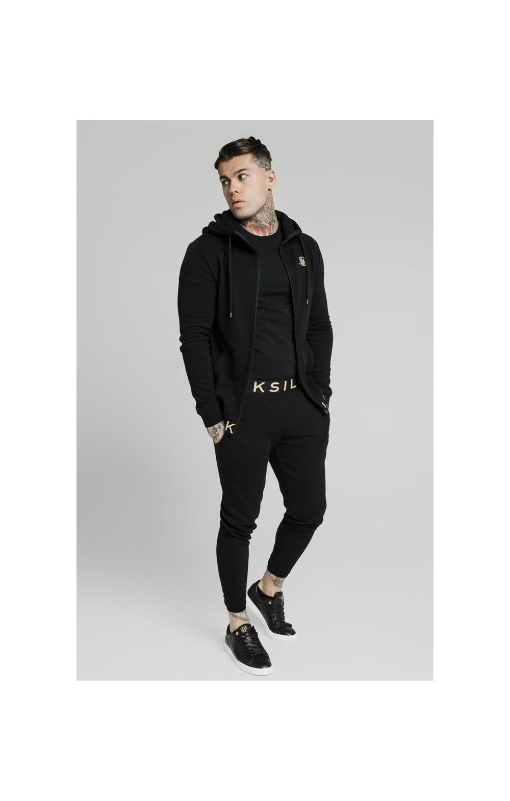 SikSilk Elastic Jacquard Pants - Black sold by Siksilk product image thumbnail 5