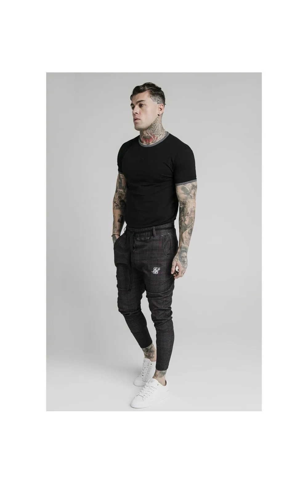 SikSilk S/S Ringer Gym Tee – Black sold by Siksilk product image thumbnail 3