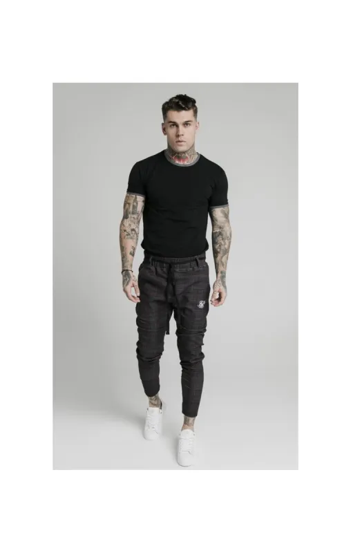 SikSilk S/S Ringer Gym Tee – Black sold by Siksilk