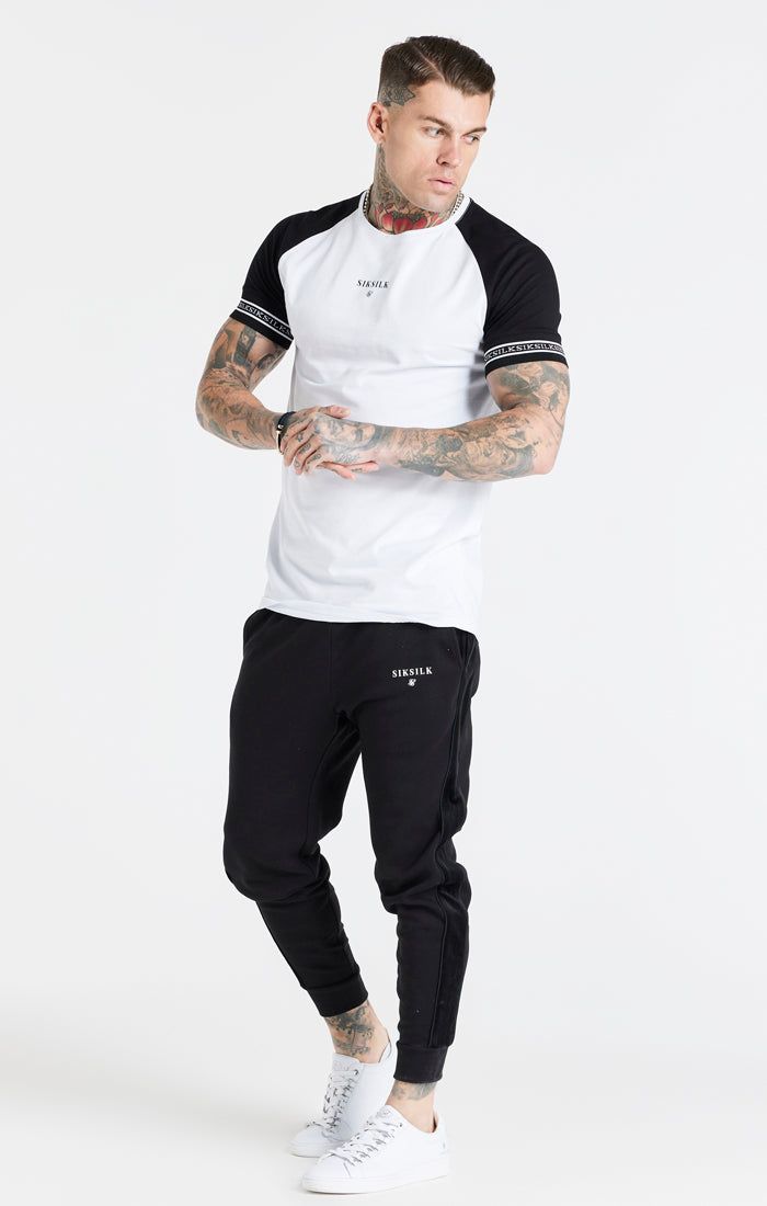 Black Raglan Muscle Fit T-Shirt sold by Siksilk product image thumbnail 4
