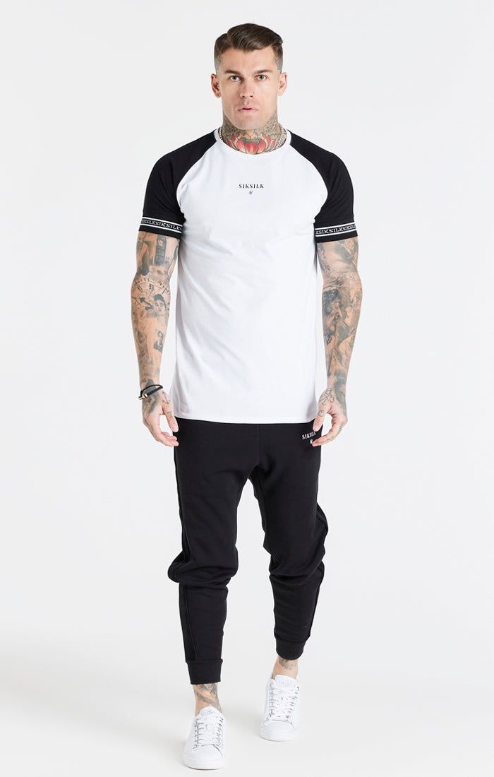 Black Raglan Muscle Fit T-Shirt sold by Siksilk product image thumbnail 3