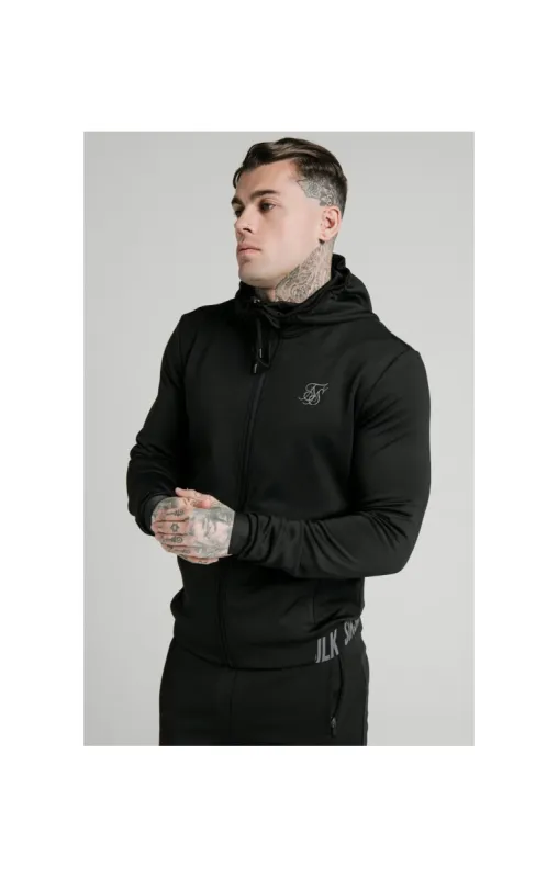 SikSilk Agility Active Zip Through Hoodie - Black sold by Siksilk