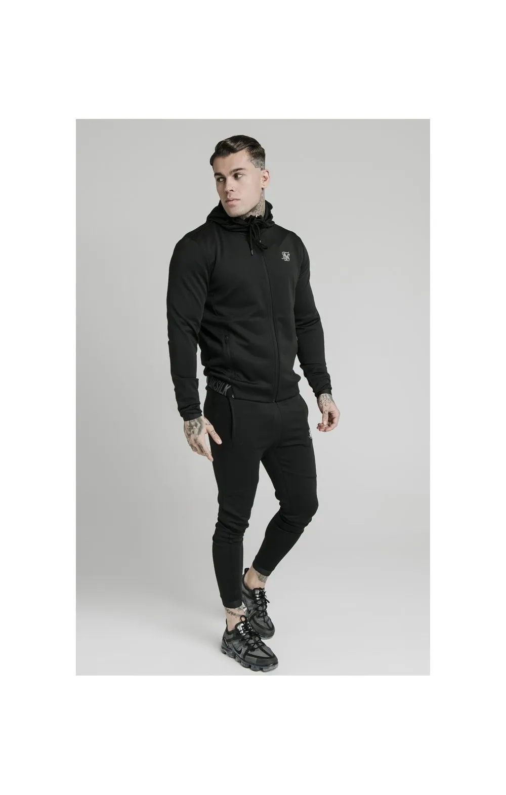 SikSilk Agility Active Zip Through Hoodie - Black sold by Siksilk product image thumbnail 5