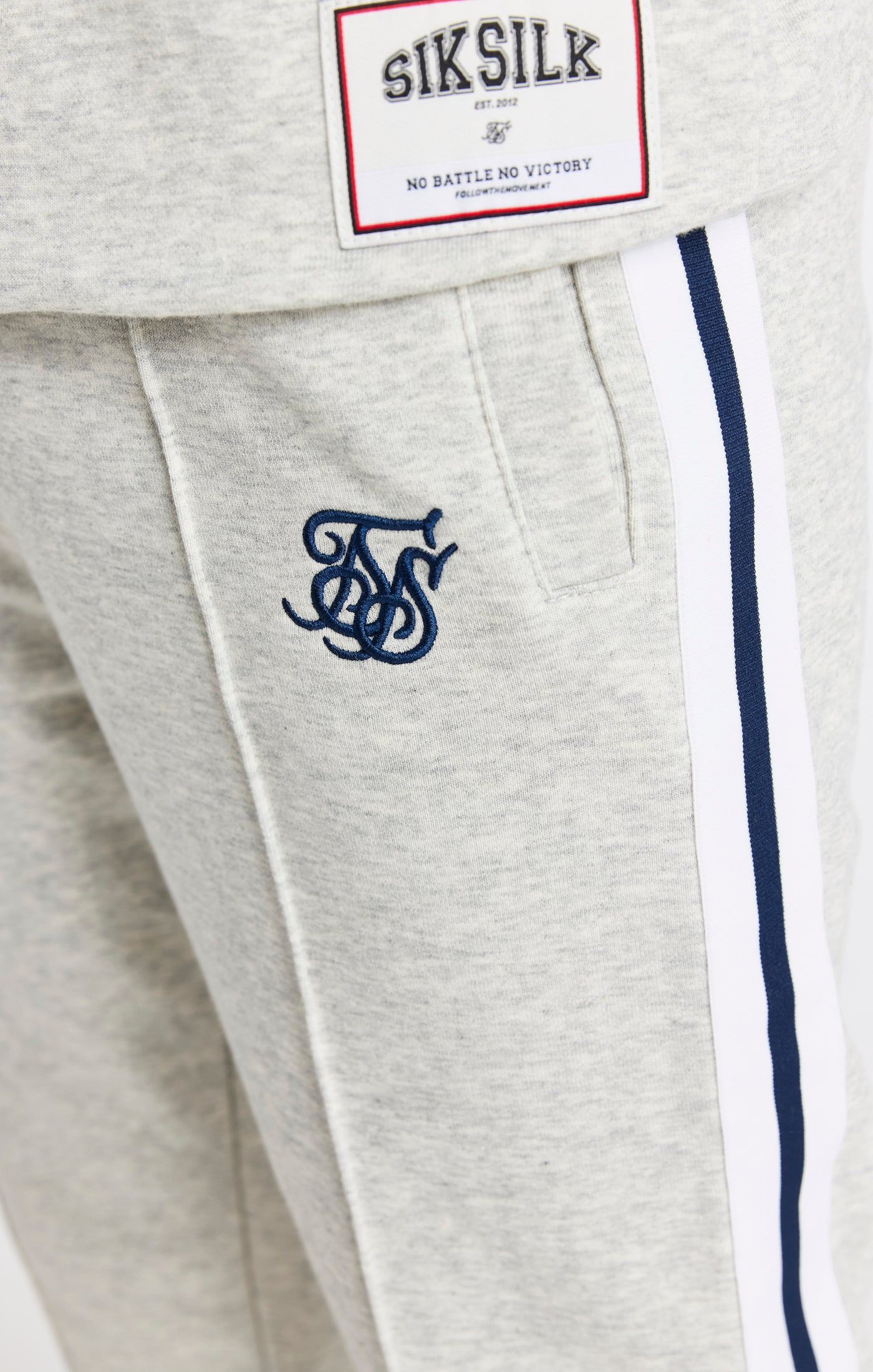 Boys Grey Marl Varsity Loose Fit Track Pant sold by Siksilk product image thumbnail 6