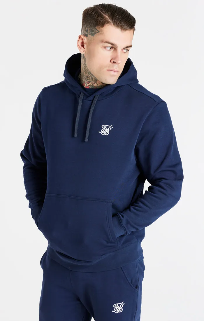 Navy Essential Overhead Hoodie sold by Siksilk