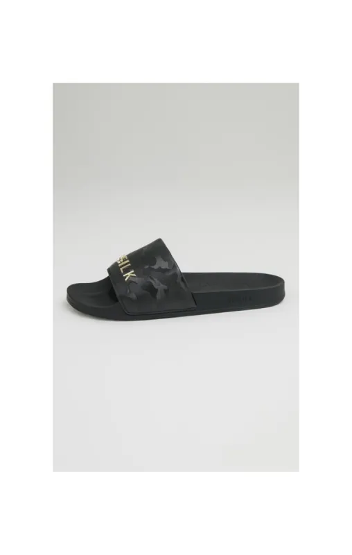 SikSilk Alpha Camo Slides - Black sold by Siksilk