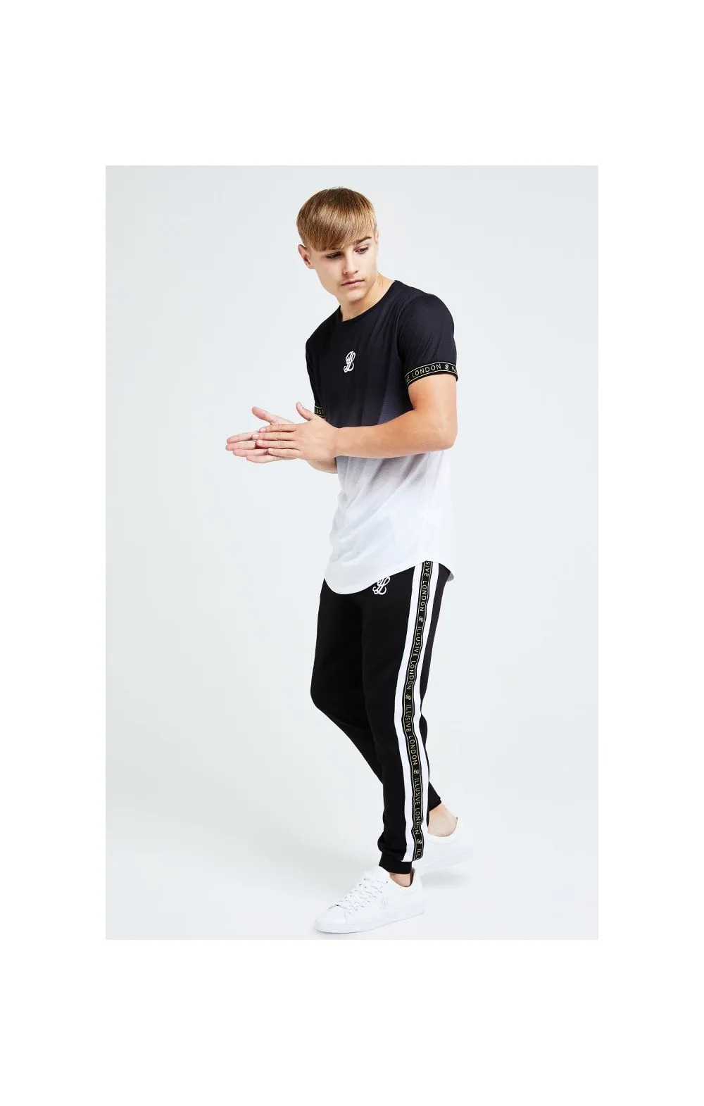 Illusive London Diverge Fade Tech Tee - Black Gold & White sold by Siksilk product image thumbnail 2