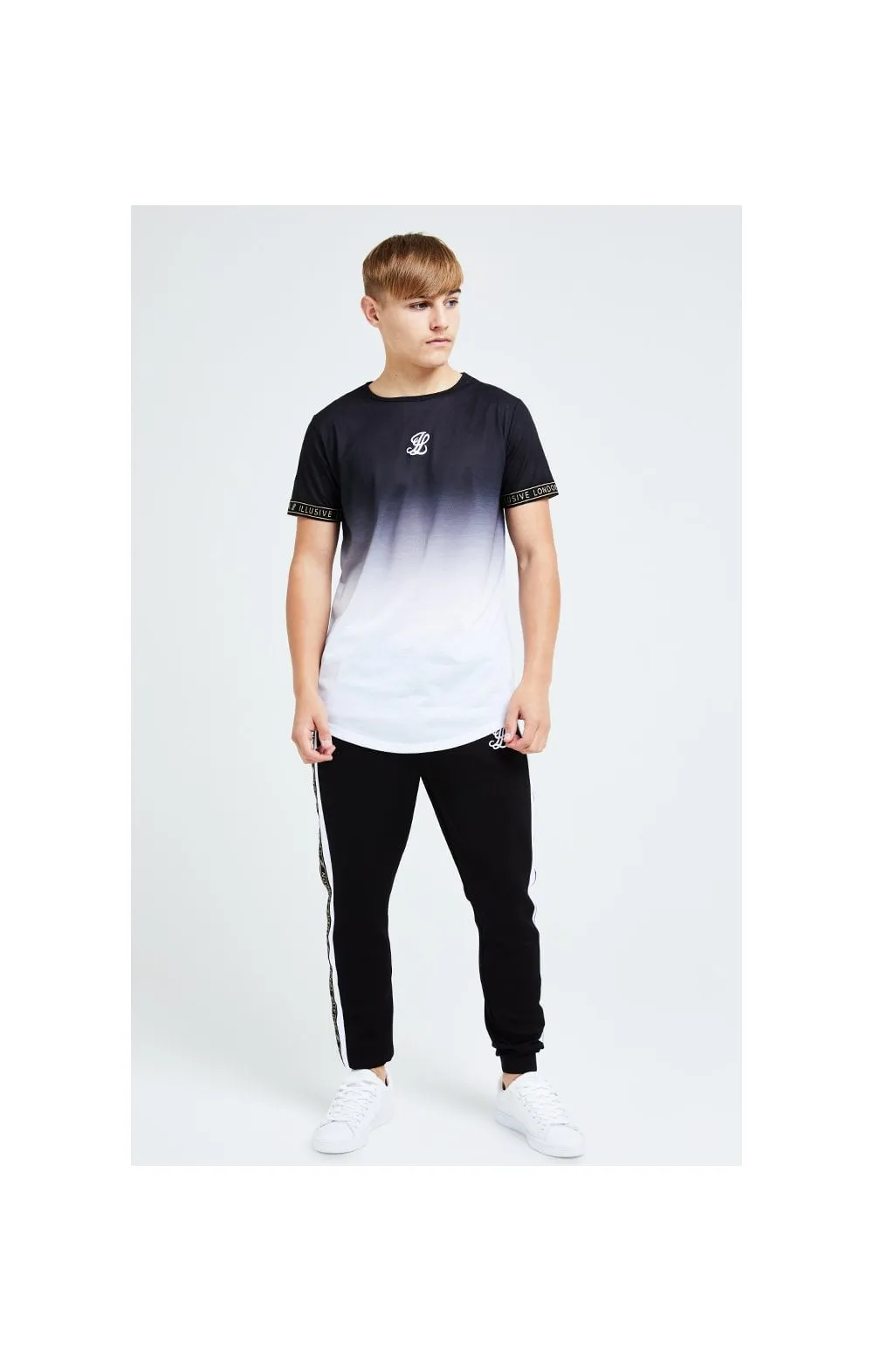 Illusive London Diverge Fade Tech Tee - Black Gold & White sold by Siksilk product image thumbnail 3
