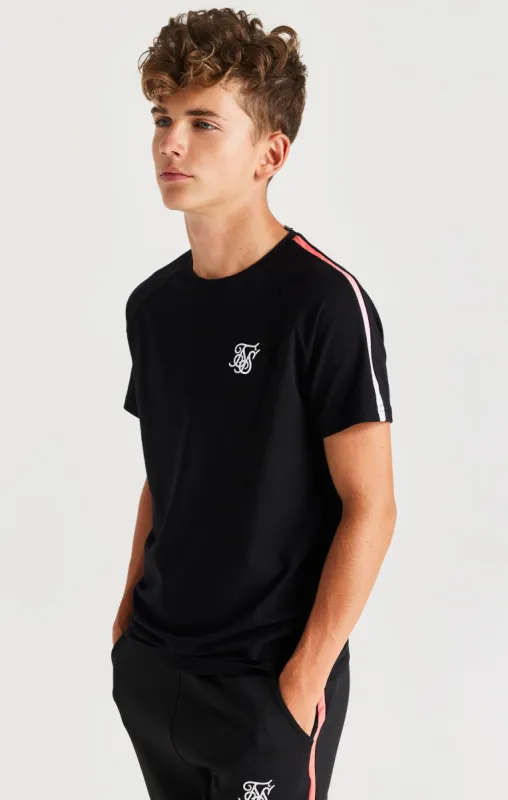 SikSilk Zonal Fade Raglan Tee - Black sold by Siksilk