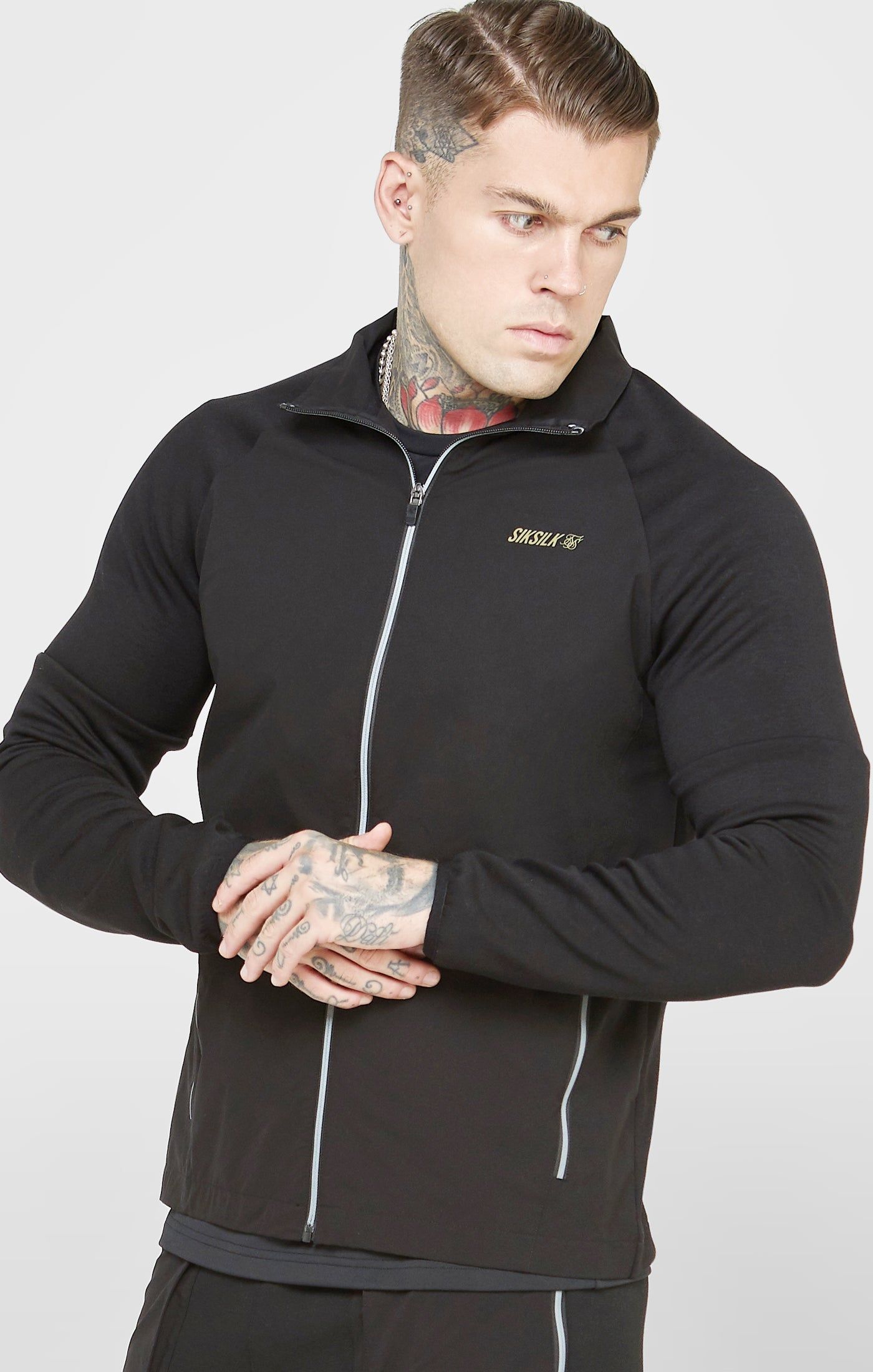 Black Sports Zip-Thru sold by Siksilk