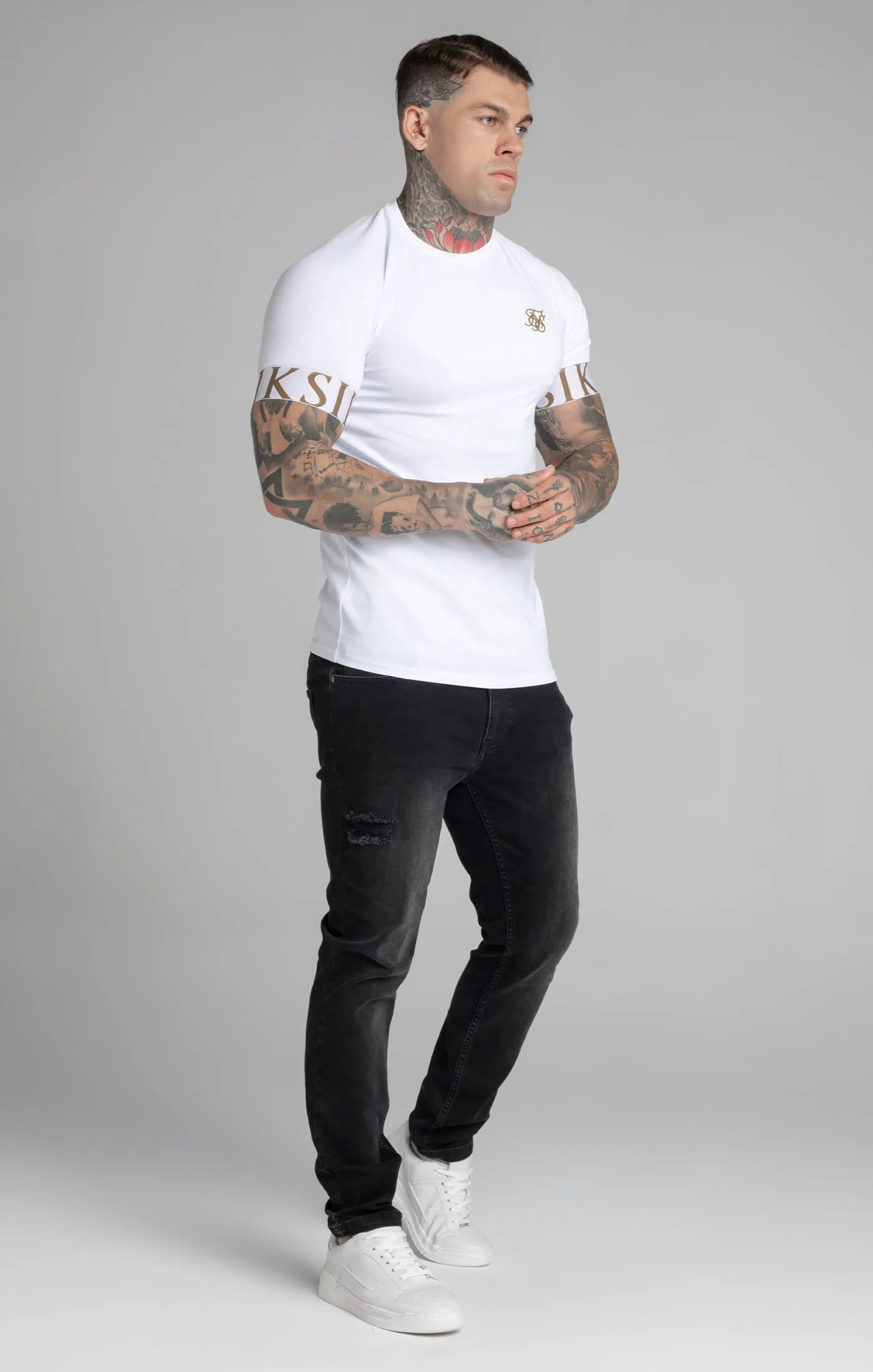 White Tech T-Shirt sold by Siksilk product image thumbnail 4