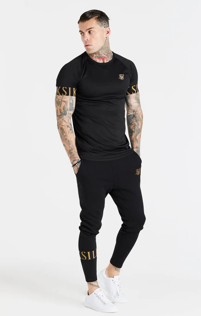 Black And Gold Elastic Cuff T-Shirt sold by Siksilk product image thumbnail 5
