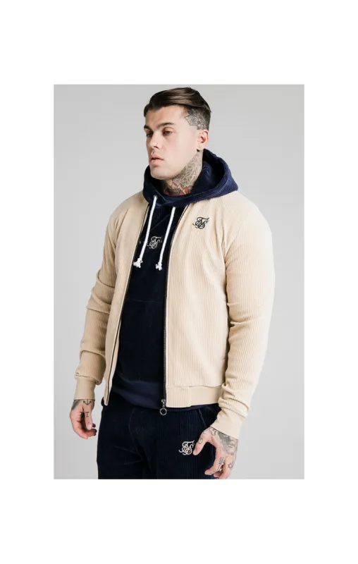 SikSilk Allure Corduroy Bomber - Beige sold by Siksilk