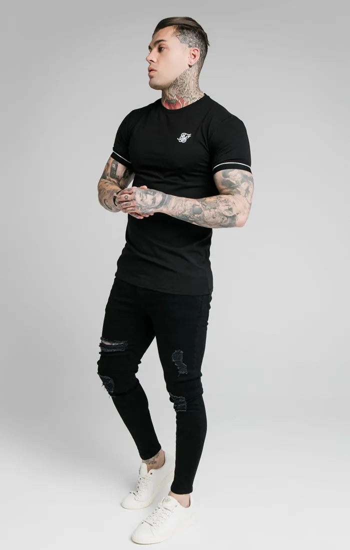 SikSilk S/S Duality Gym Tee - Black sold by Siksilk product image thumbnail 4