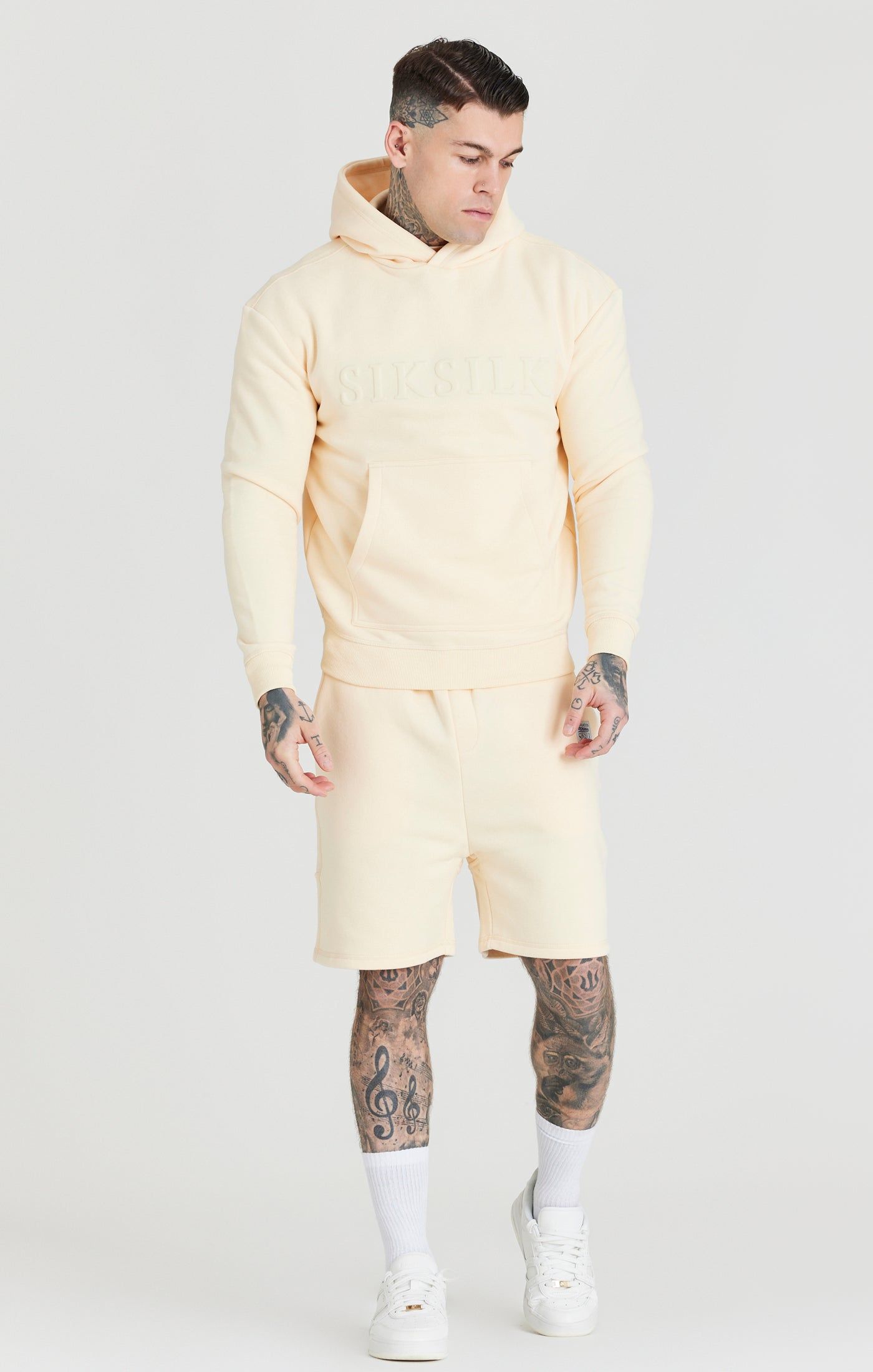 Ecru Foundation Embossed Hoodie sold by Siksilk product image thumbnail 4