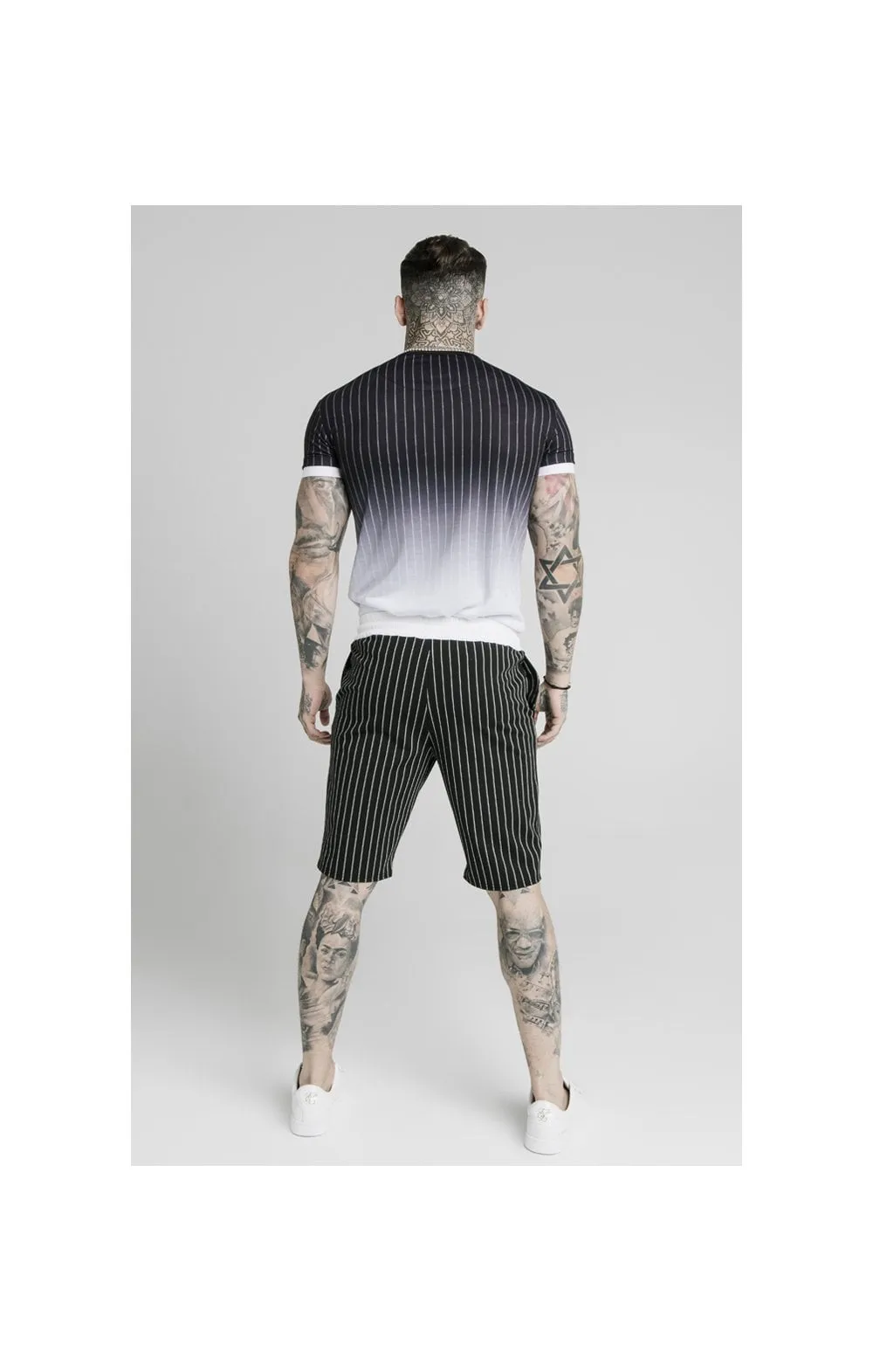 SikSilk Signature Gym Tee - Black & White sold by Siksilk product image thumbnail 5