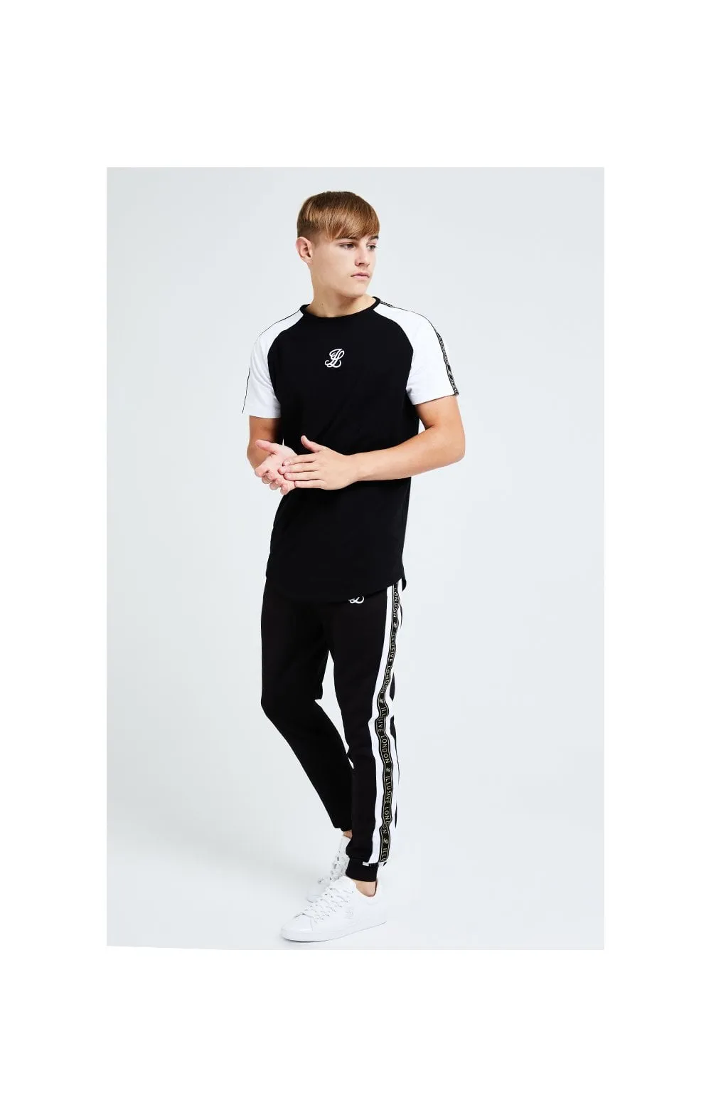Illusive London Diverge Raglan Tee - Black Gold & White sold by Siksilk product image thumbnail 5