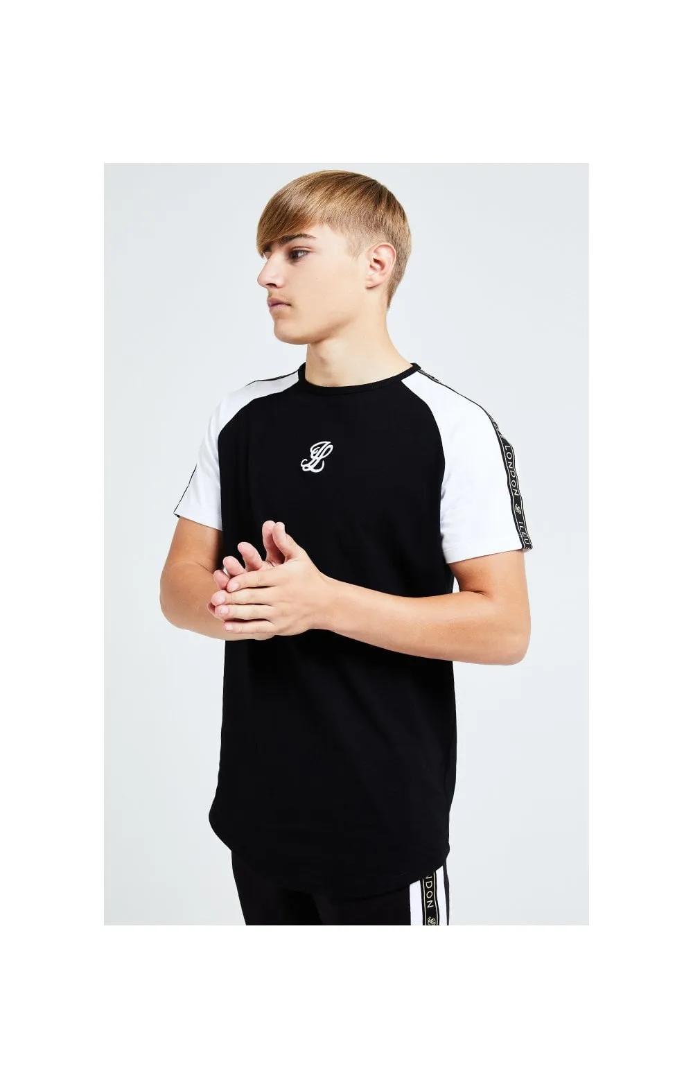 Illusive London Diverge Raglan Tee - Black Gold & White sold by Siksilk product image thumbnail 2