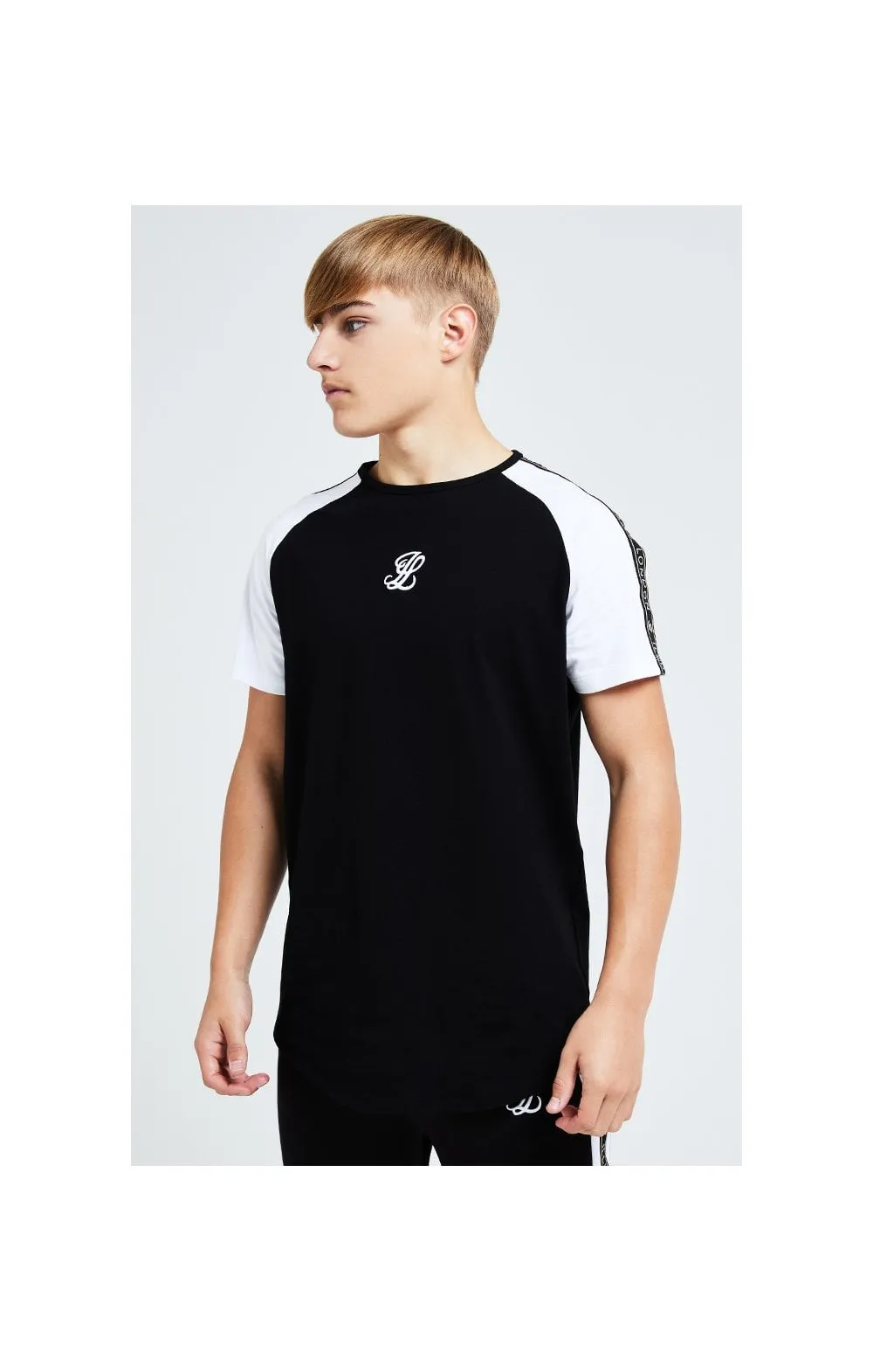 Illusive London Diverge Raglan Tee - Black Gold & White sold by Siksilk product image thumbnail 3