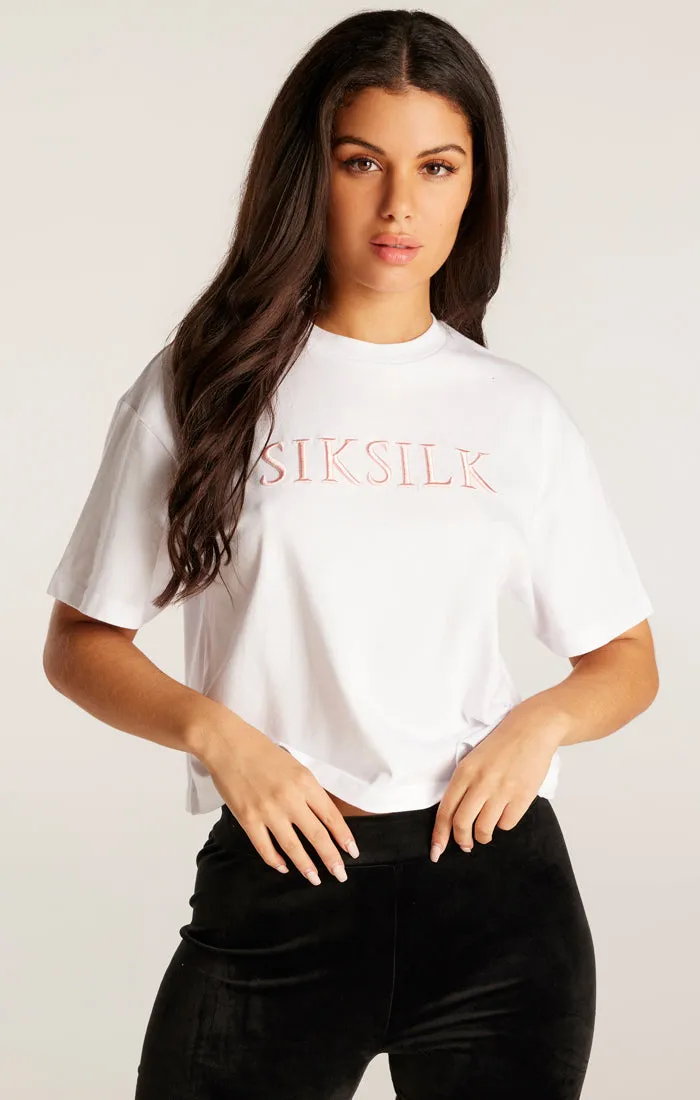 SikSilk Embroidered Logo Tee - White sold by Siksilk product image thumbnail 2