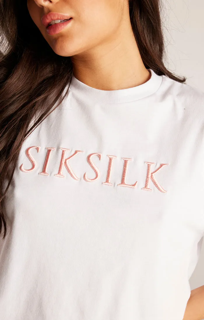 SikSilk Embroidered Logo Tee - White sold by Siksilk product image thumbnail 3
