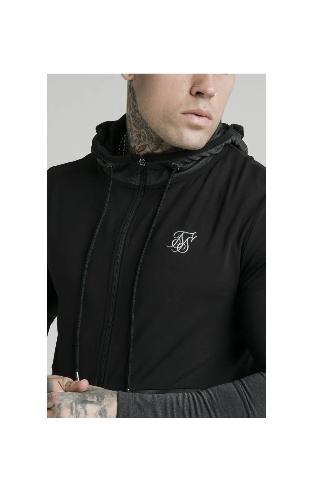 SikSilk Advanced Tech Zip Through Hoodie - Black sold by Siksilk product image thumbnail 2