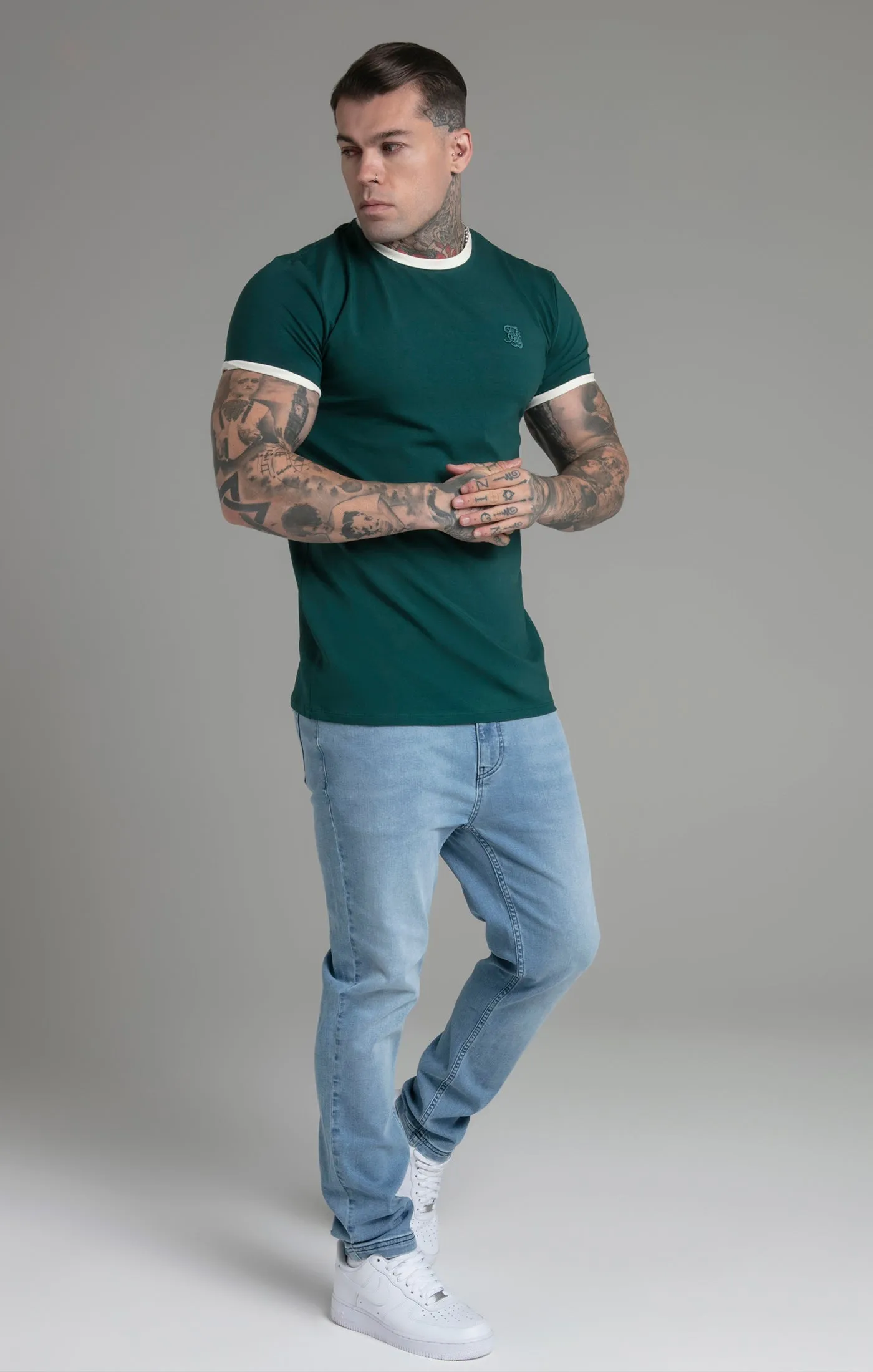 Green Ringer T-Shirt sold by Siksilk product image thumbnail 4