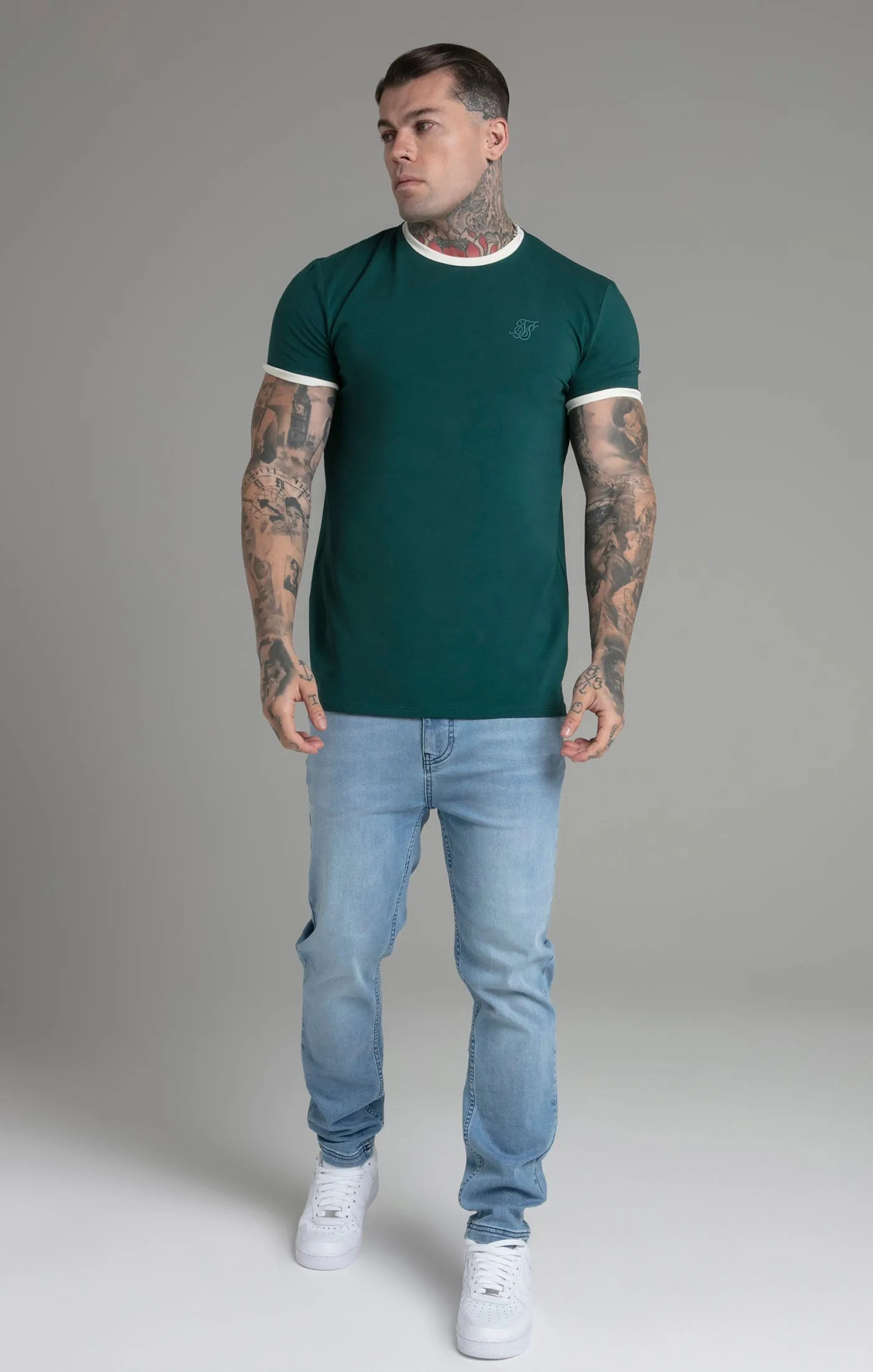 Green Ringer T-Shirt sold by Siksilk product image thumbnail 2