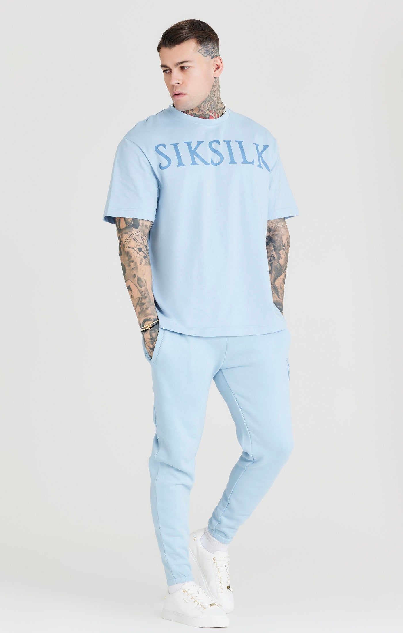 Blue Logo Oversized T-Shirt sold by Siksilk product image thumbnail 3