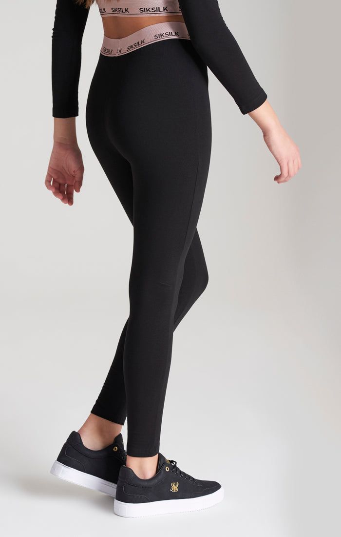 Girls Black Taped Legging sold by Siksilk product image thumbnail 2