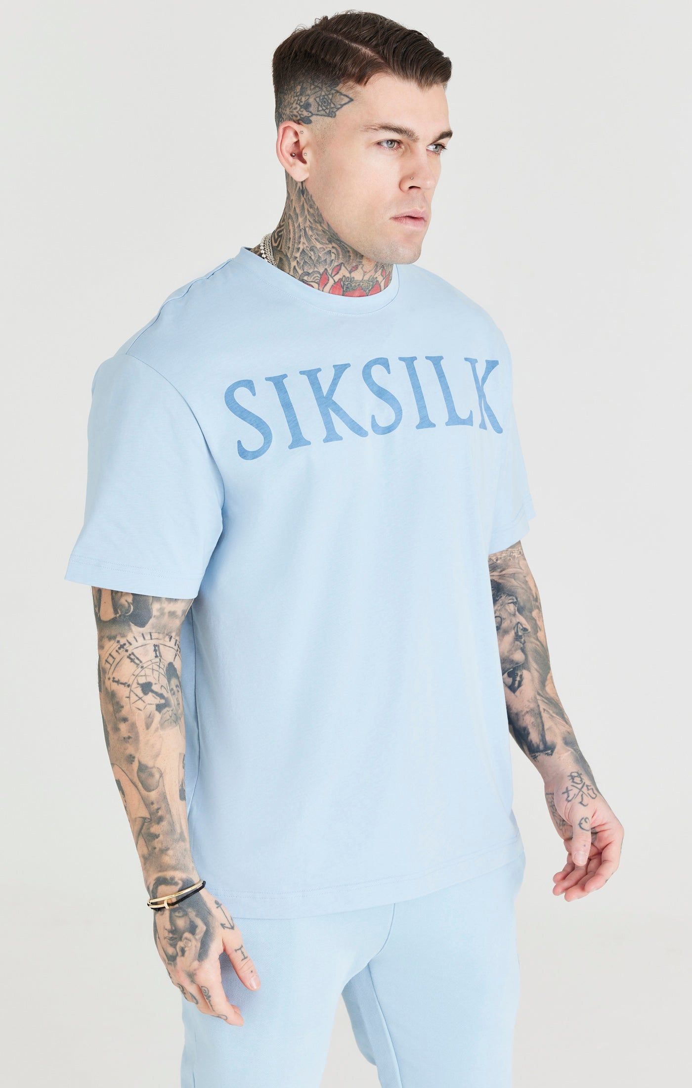 Blue Logo Oversized T-Shirt sold by Siksilk product image thumbnail 5